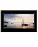 BAR HARBOR SILHOUETTES 1 White Framed Print Wall Art