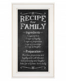 Recipe for Family White Framed Print Wall Art