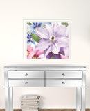 Set Of Two Clematis 1 White Framed Print Wall Art