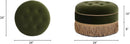 24 Inch Round PremiumQualityTextured Woven Upholstered Ottoman