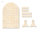 Unfinished Wood Arch Standing Peg Board  | Standing Wood Peg Board | 1/2" & 1/4" Thick Wood | up to 40"