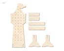 Unfinished Wood Tower Standing Peg Board  | Standing Wood Peg Board | 1/2" & 1/4" Thick Wood | up to 40"