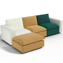Ainfox L-shaped Module Sofa Oversized Rainbow Sofa With Ottoman