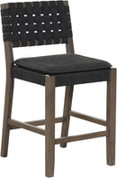 Cohen Mid Century Leather Bar Stool Counter Height