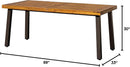 Acacia Wood Dining Table For 6 With Iron Legs IndoorOutdoor