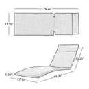 52005.00CUSH-BRW (2PCS)Salem Outdoor Chaise Lounge Cushion (Without Chaise Lounge)