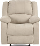 Oatmeal Wall Hugger Manual Recliner Chair For Living Room