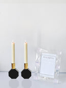 Octagon Candleholder: BLACK