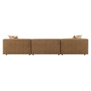 Zoey - Modular - LF Arm Chair With Pillow - Chocolate Suede
