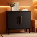 Black Large Buffet Cabinet Sideboard With Ample Storage
