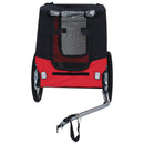 Large Folding Bike Trailer for Dogs – 120LB Capacity All-Terrain Pet Carrier, Durable Steel Frame for Cycling, Jogging, Camping & Outdoor Adventures, Black- Red