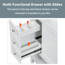 36' Bathroom Vanity with Sink Combo, One Cabinet and Three Drawers, Solid Wood and MDF Board, White (Old Sku:SY999505AAK)