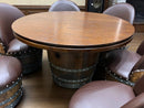 Wine Barrel Poker Set with Removable Dining Top - Game Table & Barrel Chair - Wine Barrel Table for Dining and Poker