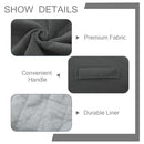 Grid Square Pouf Ottoman, 20"x20"x15"