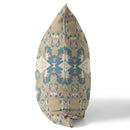 18" Brown Blue Star Indoor Outdoor Zip Throw Pillow