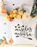 Muscles and Mascara Gym Cotton Canvas Tote Bag