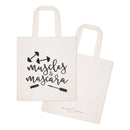 Muscles and Mascara Gym Cotton Canvas Tote Bag