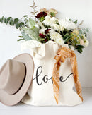 Love Cotton Canvas Tote Bag