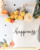 Happiness Cotton Canvas Tote Bag