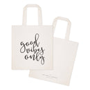 Good Vibes Only Cotton Canvas Tote Bag