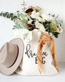 Dream Big Cotton Canvas Tote Bag