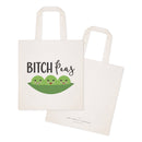 Bitch Peas Cotton Canvas Tote Bag