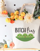 Bitch Peas Cotton Canvas Tote Bag