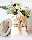 Inhale and Exhale Cotton Canvas Tote Bag