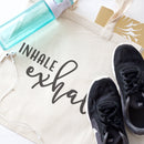 Inhale and Exhale Cotton Canvas Tote Bag