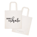 Inhale and Exhale Cotton Canvas Tote Bag
