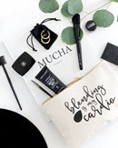 Blending is My Cardio Cotton Canvas Cosmetic Bag