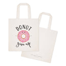 Donut Give Up Cotton Canvas Tote Bag