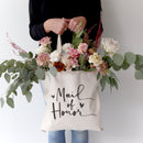Maid of Honor Wedding Cotton Canvas Tote Bag