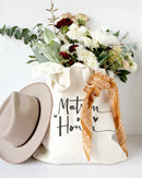 Matron of Honor Wedding Cotton Canvas Tote Bag