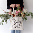 Flower Girl Wedding Cotton Canvas Tote Bag
