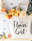 Flower Girl Wedding Cotton Canvas Tote Bag
