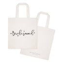 Bridesmaid Wedding Cotton Canvas Tote Bag