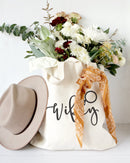 Wifey Wedding Cotton Canvas Tote Bag