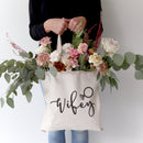 Wifey Wedding Cotton Canvas Tote Bag