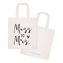 Miss to Mrs. Wedding Cotton Canvas Tote Bag