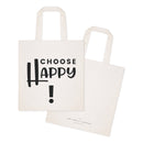 Choose Happy Cotton Canvas Tote Bag