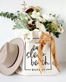 Eat, Sleep, Beach, Repeat Cotton Canvas Tote Bag