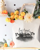 Los Angeles Cityscape Cotton Canvas Tote Bag
