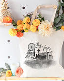 Las Vegas Cityscape Cotton Canvas Tote Bag
