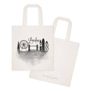 London Cityscape Cotton Canvas Tote Bag