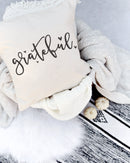 Grateful Throw Pillow Cover