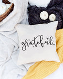 Grateful Throw Pillow Cover