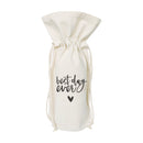 Best Day Ever Canvas Wine Bag