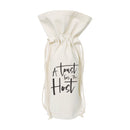 A Toast For the Host Cotton Canvas Wine Bag
