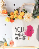 You Make Me Melt Cotton Canvas Tote Bag